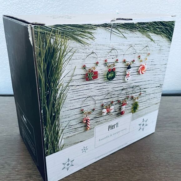 Pier 1 Christmas Dog Wine Glass Charm Holder Display - Picture 7 of 7